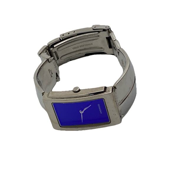 VNT Android OKO Designs Blue Face Wristwatch 1999 Stainless Steel Band USA Made - Picture 9 of 16